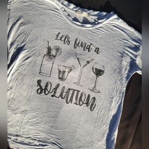 Women's Small Girls Night Drinking Casual Graphic Tee Short Sleeve Soft Funny